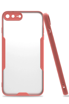 Newface iPhone 7 Plus Kılıf Platin Silikon - Pembe resmi