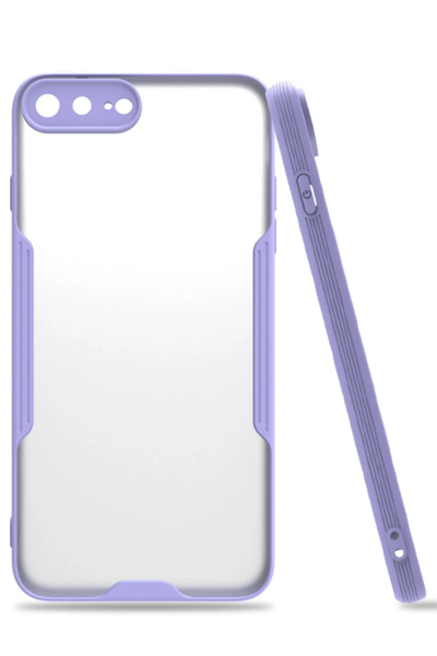 Newface iPhone 7 Plus Kılıf Platin Silikon - Lila resmi