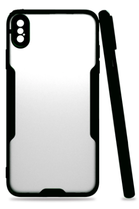 Newface iPhone XS Max Kılıf Platin Silikon - Siyah resmi