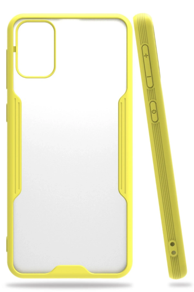Newface Samsung Galaxy M31 Kılıf Platin Silikon - Sarı resmi