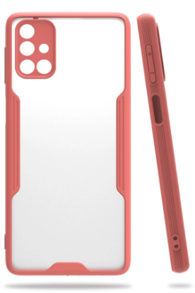 Newface Samsung Galaxy M31S Kılıf Platin Silikon - Pembe resmi
