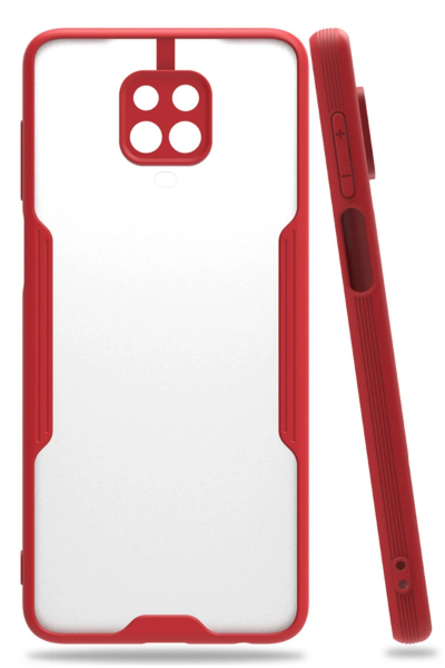 Newface Xiaomi Redmi Note 9S Kılıf Platin Silikon - Kırmızı resmi
