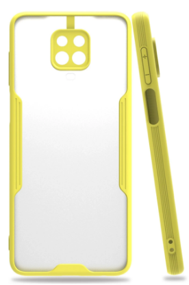 Newface Xiaomi Redmi Note 9S Kılıf Platin Silikon - Sarı resmi