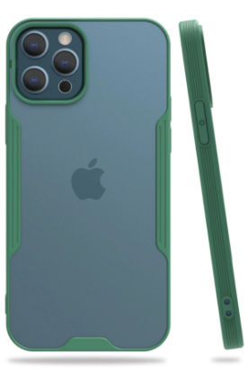 Newface iPhone 12 Pro Max Kılıf Platin Silikon - Yeşil resmi