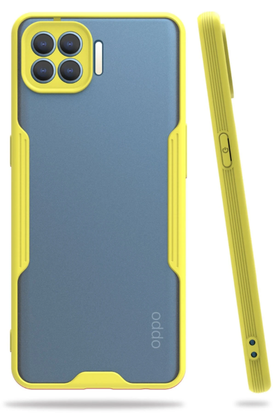 Newface Oppo Reno 4 Lite Kılıf Platin Silikon - Sarı resmi