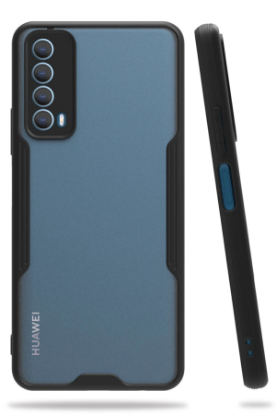 Newface Huawei P Smart 2021 Kılıf Platin Silikon - Siyah resmi