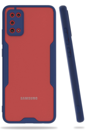 Newface Samsung Galaxy A02S Kılıf Platin Silikon - Lacivert resmi