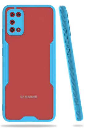 Newface Samsung Galaxy A02S Kılıf Platin Silikon - Mavi resmi