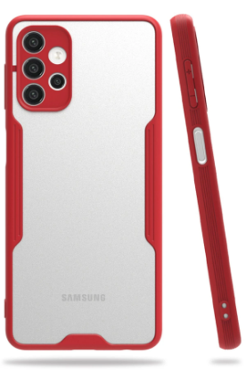 Newface Samsung Galaxy A52 Kılıf Platin Silikon - Kırmızı resmi