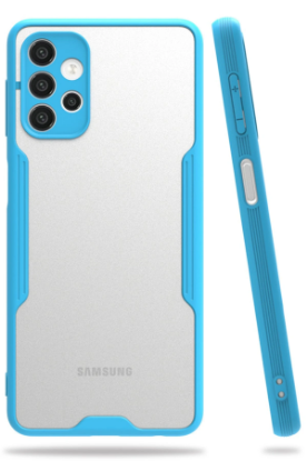 Newface Samsung Galaxy A72 Kılıf Platin Silikon - Mavi resmi