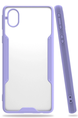 Newface Samsung Galaxy A01 Core Kılıf Platin Silikon - Lila resmi