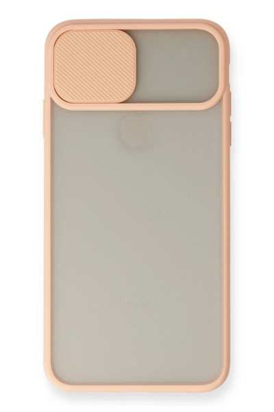 Newface iPhone X Kılıf Palm Buzlu Kamera Sürgülü Silikon - Pembe resmi