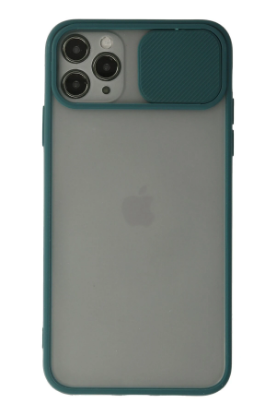 Newface iPhone 11 Pro Kılıf Palm Buzlu Kamera Sürgülü Silikon - Yeşil resmi
