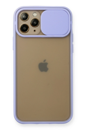 Newface iPhone 11 Pro Kılıf Palm Buzlu Kamera Sürgülü Silikon - Lila resmi