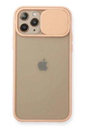 Newface iPhone 11 Pro Kılıf Palm Buzlu Kamera Sürgülü Silikon - Pembe resmi