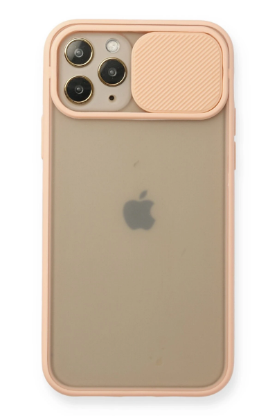 Newface iPhone 11 Pro Kılıf Palm Buzlu Kamera Sürgülü Silikon - Pembe resmi