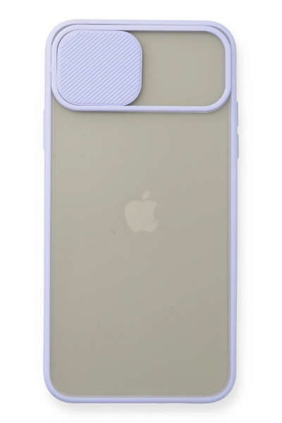 Newface iPhone 11 Pro Max Kılıf Palm Buzlu Kamera Sürgülü Silikon - Lila resmi
