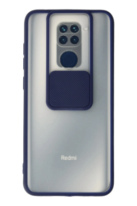 Newface Xiaomi Redmi Note 9 Kılıf Palm Buzlu Kamera Sürgülü Silikon - Lacivert resmi