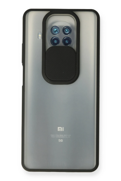 Newface Xiaomi Mi 10T Lite Kılıf Palm Buzlu Kamera Sürgülü Silikon - Siyah resmi