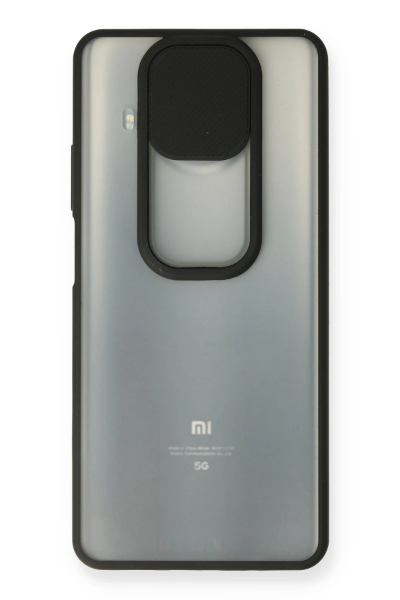 Newface Xiaomi Mi 10T Lite Kılıf Palm Buzlu Kamera Sürgülü Silikon - Siyah resmi