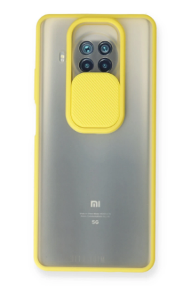 Newface Xiaomi Mi 10T Lite Kılıf Palm Buzlu Kamera Sürgülü Silikon - Sarı resmi
