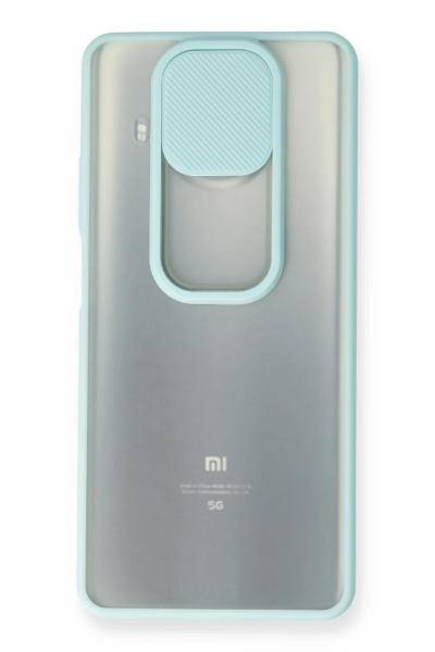 Newface Xiaomi Mi 10T Lite Kılıf Palm Buzlu Kamera Sürgülü Silikon - Turkuaz resmi