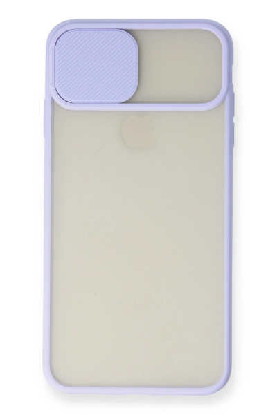 Newface iPhone XS Max Kılıf Palm Buzlu Kamera Sürgülü Silikon - Lila resmi