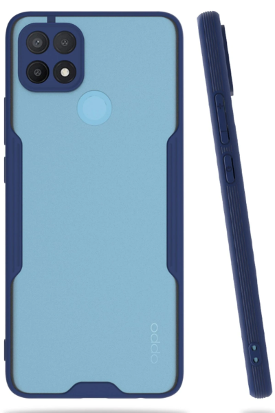 Newface Oppo A15 Kılıf Platin Silikon - Lacivert resmi