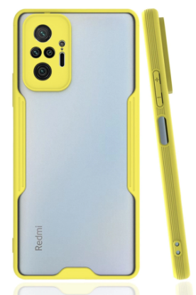 Newface Xiaomi Redmi Note 10 Pro Kılıf Platin Silikon - Sarı resmi