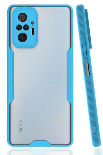 Newface Xiaomi Redmi Note 10 Pro Kılıf Platin Silikon - Mavi resmi