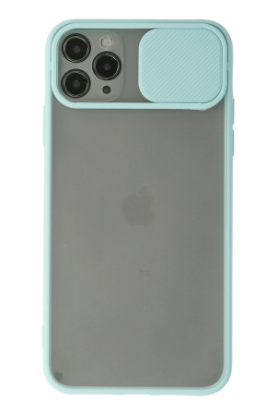 Newface iPhone 11 Pro Kılıf Palm Buzlu Kamera Sürgülü Silikon - Turkuaz resmi