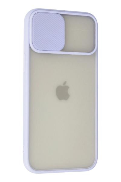 Newface iPhone 12 Pro Max Kılıf Palm Buzlu Kamera Sürgülü Silikon - Lila resmi