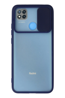 Newface Xiaomi Redmi 9C Kılıf Palm Buzlu Kamera Sürgülü Silikon - Lacivert resmi