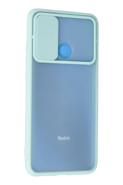 Newface Xiaomi Redmi 9C Kılıf Palm Buzlu Kamera Sürgülü Silikon - Turkuaz resmi