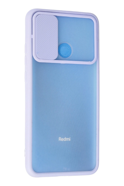 Newface Xiaomi Redmi 9C Kılıf Palm Buzlu Kamera Sürgülü Silikon - Lila resmi