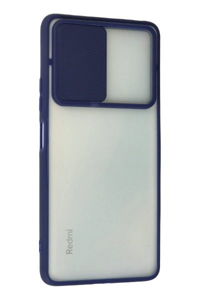 Newface Xiaomi Redmi Note 10 Pro Kılıf Palm Buzlu Kamera Sürgülü Silikon - Lacivert resmi