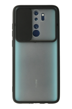 Newface Xiaomi Redmi Note 8 Pro Kılıf Palm Buzlu Kamera Sürgülü Silikon - Siyah resmi