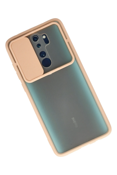 Newface Xiaomi Redmi Note 8 Pro Kılıf Palm Buzlu Kamera Sürgülü Silikon - Pembe resmi