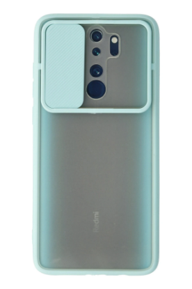 Newface Xiaomi Redmi Note 8 Pro Kılıf Palm Buzlu Kamera Sürgülü Silikon - Turkuaz resmi