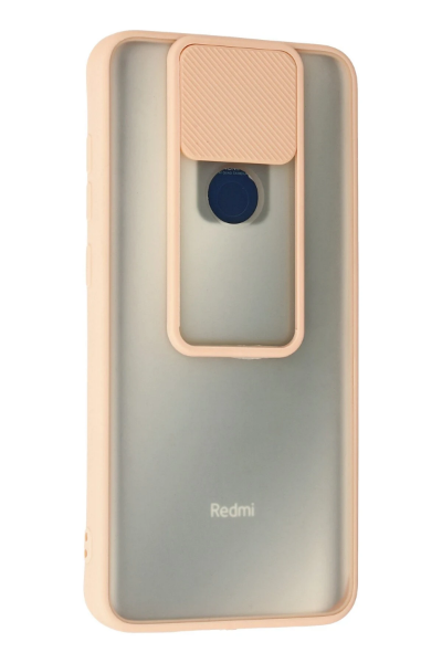 Newface Xiaomi Redmi Note 9 Kılıf Palm Buzlu Kamera Sürgülü Silikon - Pembe resmi