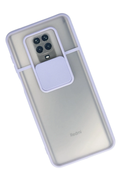 Newface Xiaomi Redmi Note 9 Pro Kılıf Palm Buzlu Kamera Sürgülü Silikon - Lila resmi