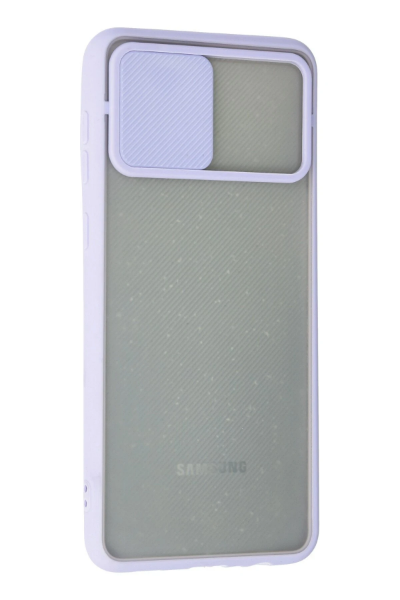 Newface Samsung Galaxy A02 Kılıf Palm Buzlu Kamera Sürgülü Silikon - Lila resmi