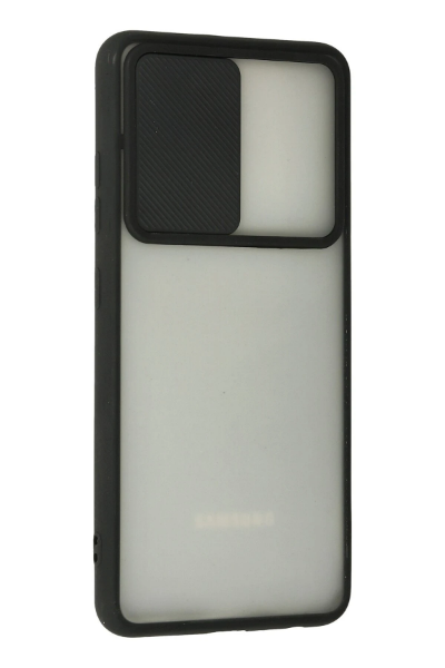 Newface Samsung Galaxy A32 Kılıf Palm Buzlu Kamera Sürgülü Silikon - Siyah resmi