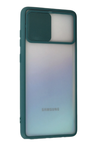Newface Samsung Galaxy A81 / Note 10 Lite Kılıf Palm Buzlu Kamera Sürgülü Silikon - Yeşil resmi