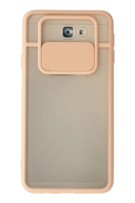 Newface Samsung Galaxy J7 Prime Kılıf Palm Buzlu Kamera Sürgülü Silikon - Pembe resmi