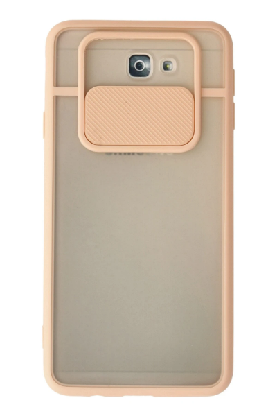 Newface Samsung Galaxy J7 Prime Kılıf Palm Buzlu Kamera Sürgülü Silikon - Pembe resmi