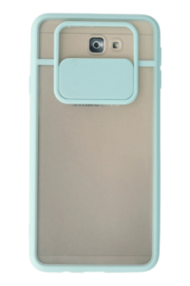 Newface Samsung Galaxy J7 Prime Kılıf Palm Buzlu Kamera Sürgülü Silikon - Turkuaz resmi