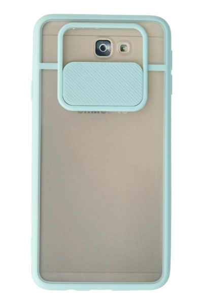 Newface Samsung Galaxy J7 Prime Kılıf Palm Buzlu Kamera Sürgülü Silikon - Turkuaz resmi
