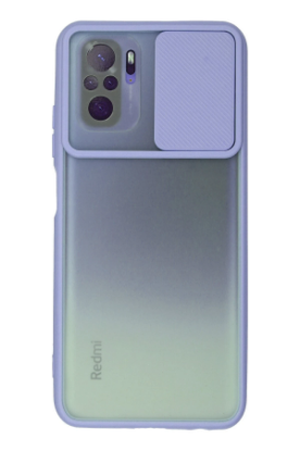 Newface Xiaomi Redmi Note 10 Kılıf Palm Buzlu Kamera Sürgülü Silikon - Lila resmi