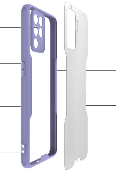 Newface Oppo Reno 5 Lite Kılıf Platin Silikon - Sarı resmi